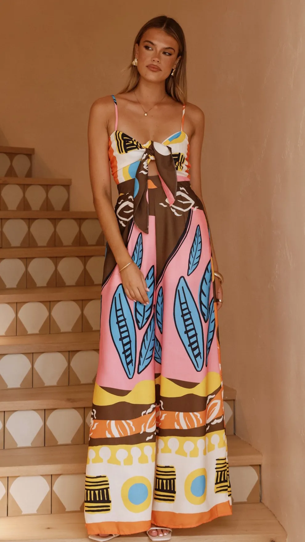 Teresa Jumpsuit - Brown/Orange