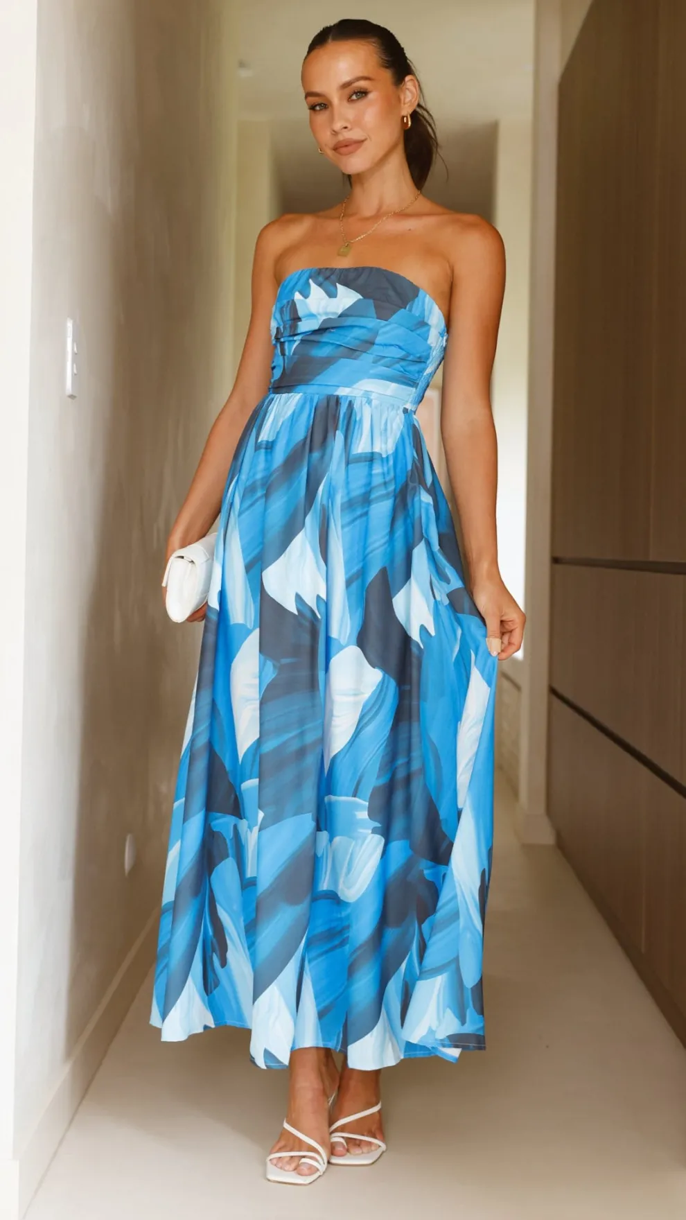 Tessah Maxi Dress - Blue Print