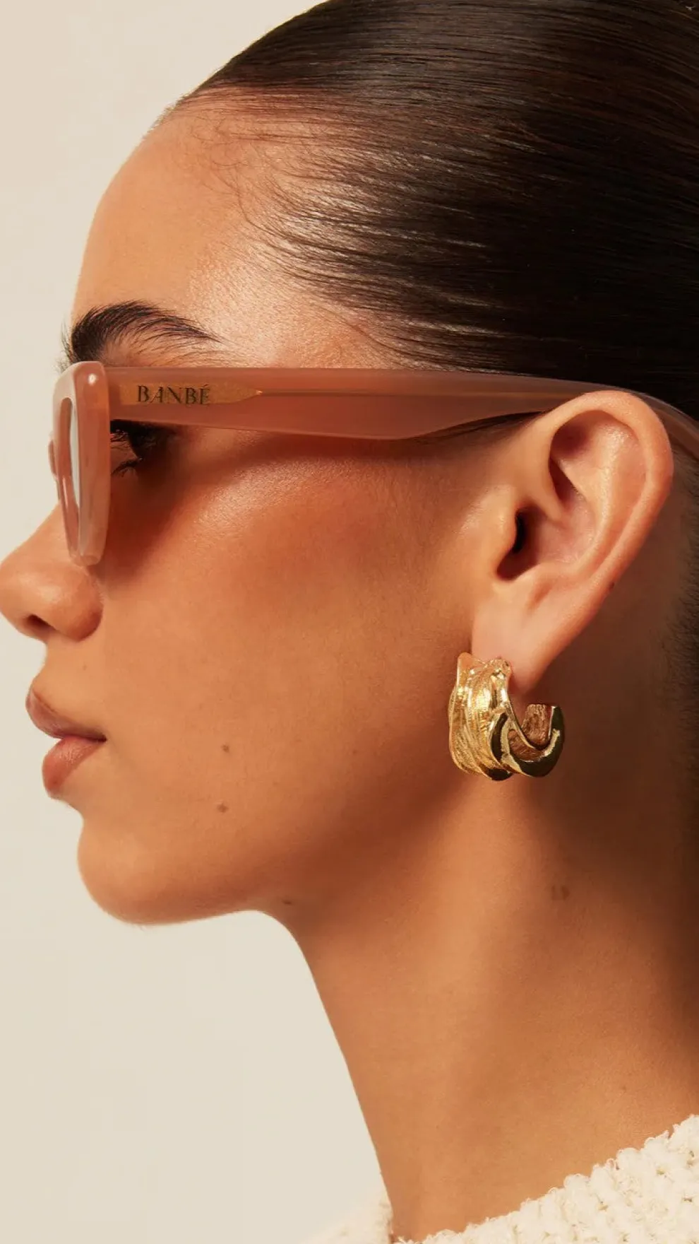 The Caroline Sunglasses - Nude / Brown