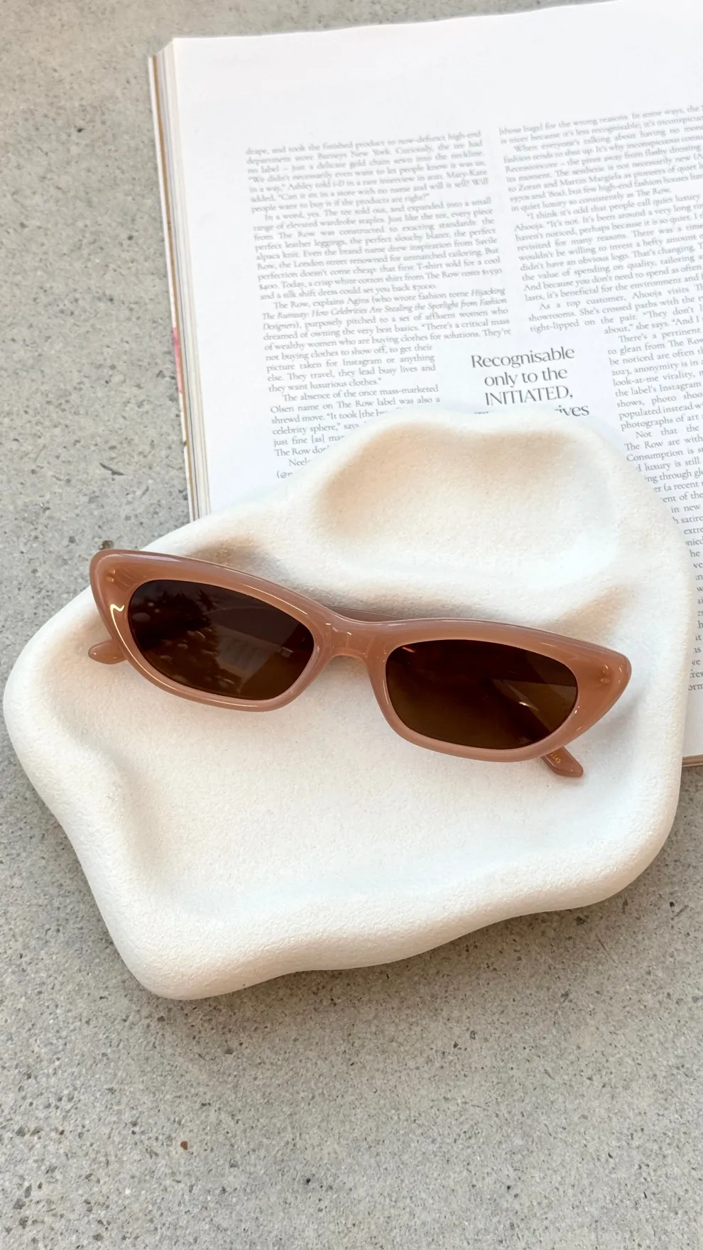 The Caroline Sunglasses - Nude / Brown