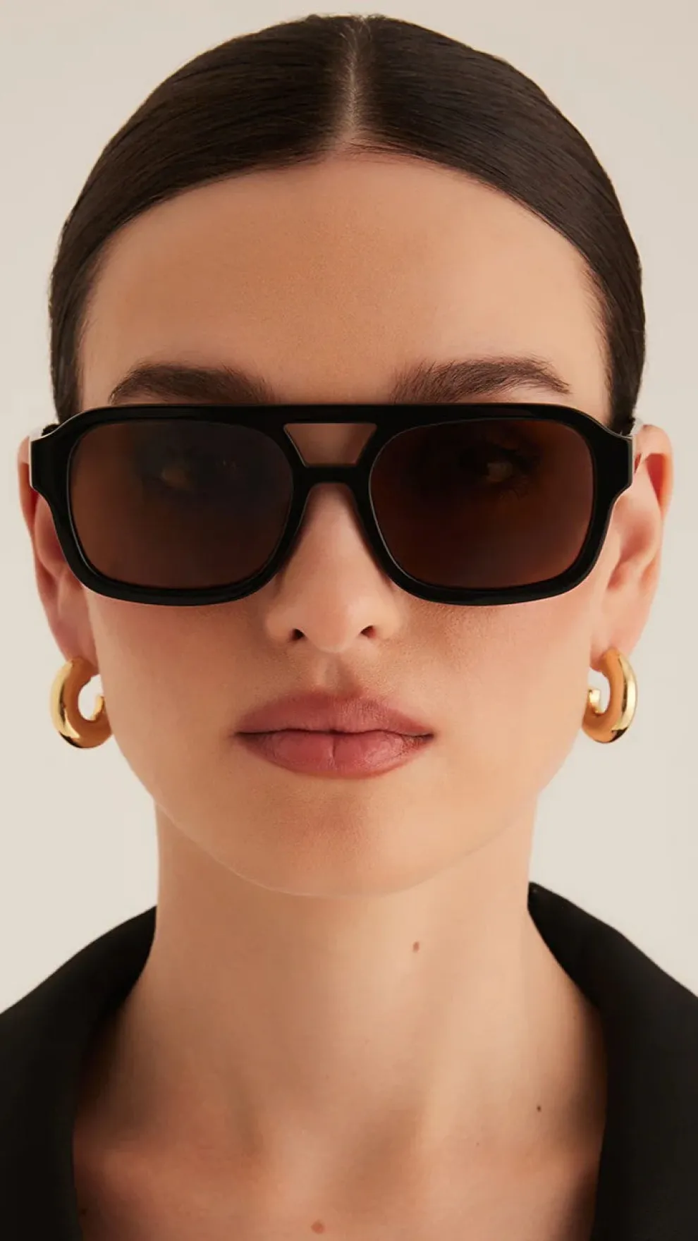 The Del Ray Sunglasses - Black / Brown