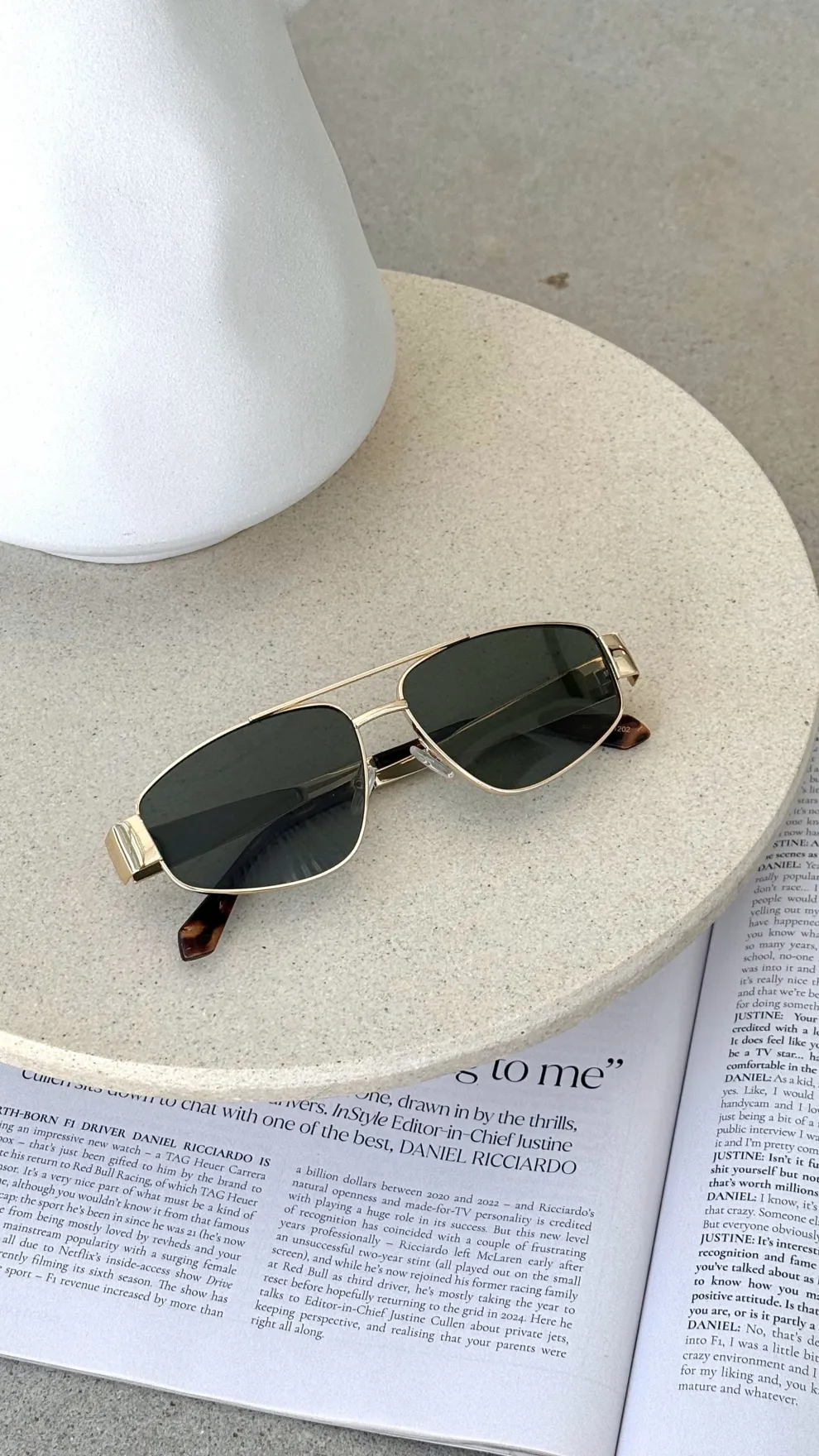 The Earle Sunglasses - Gold / Green