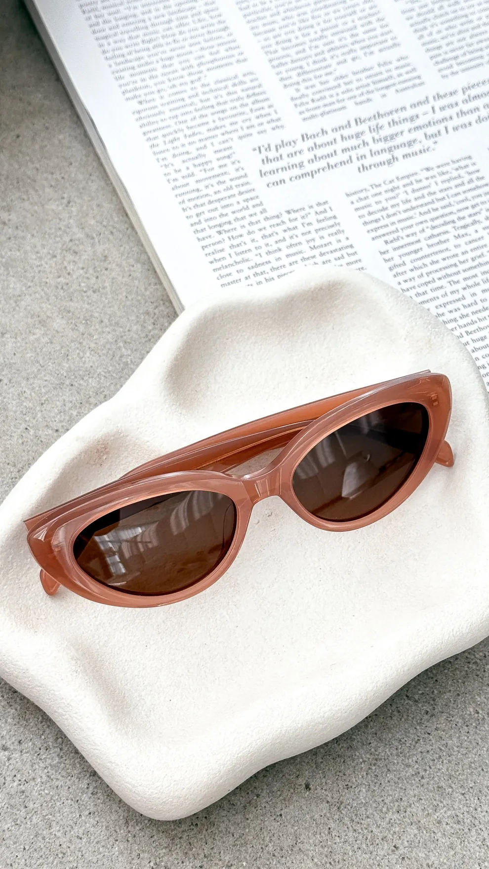 The Sweeney Sunglasses - Nude / Chocolate