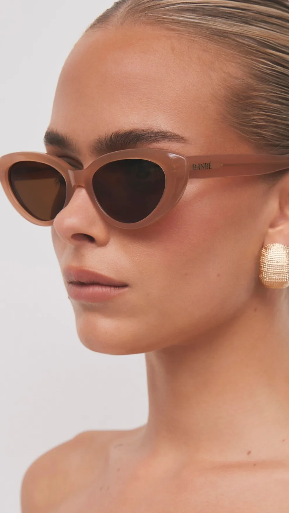 The Sweeney Sunglasses - Nude / Chocolate