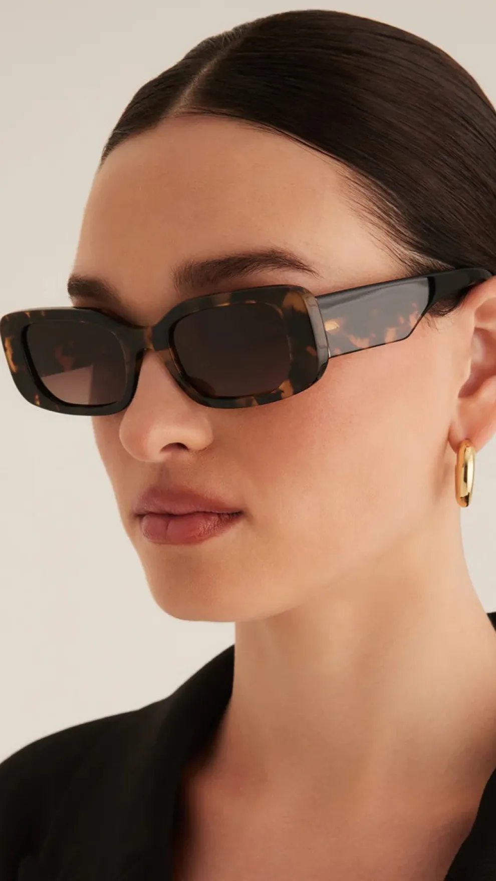 The Tash Sunglasses - Toffee Tort / Black