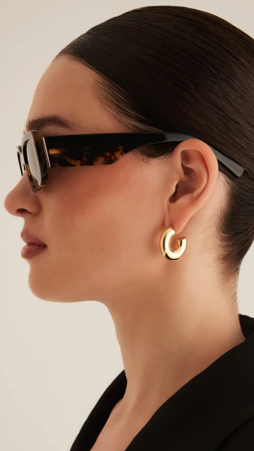 The Tash Sunglasses - Toffee Tort / Black