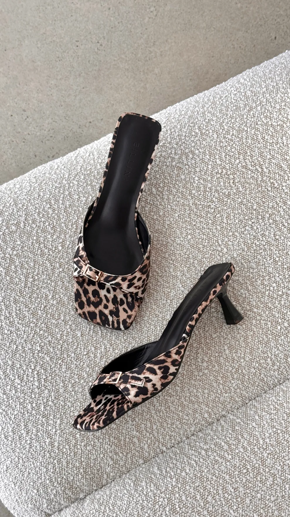 Tilden Heel - Leopard Satin