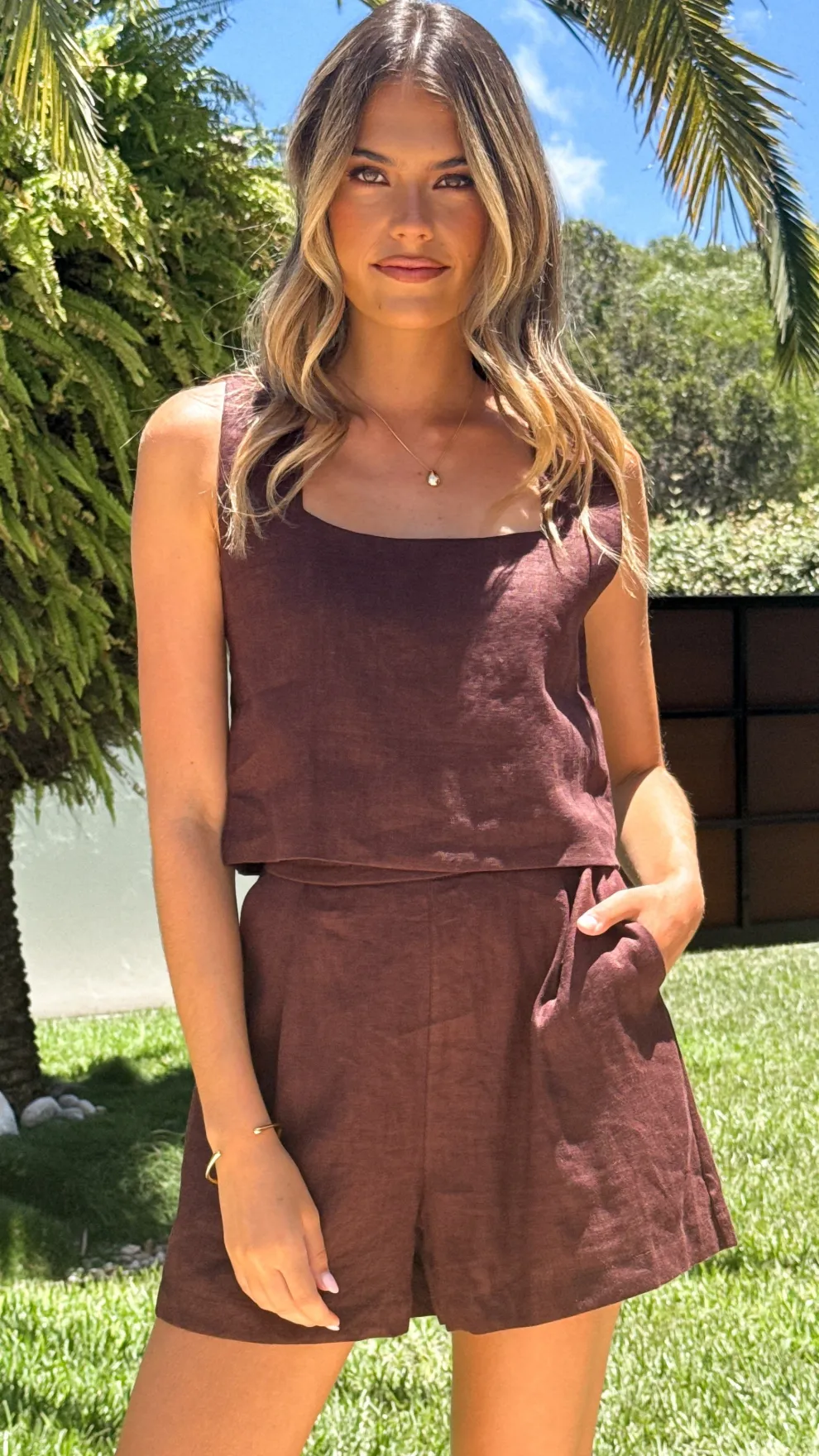 Tillie Crop Top - Chocolate