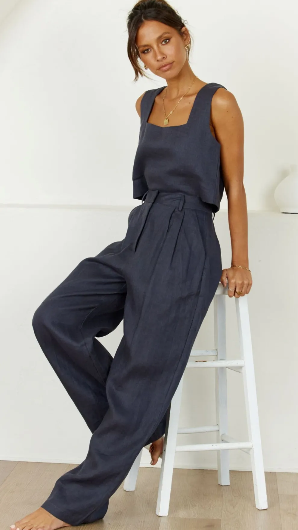 Tillie Crop Top - Ink