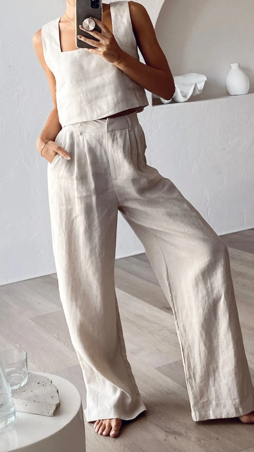 Tillie Crop Top - Oatmeal