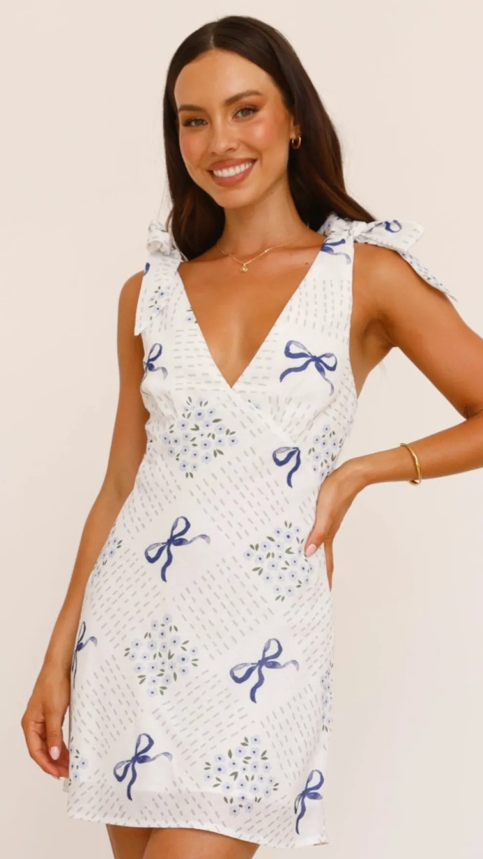 Tullie Mini Dress - Sweet Bow Blue