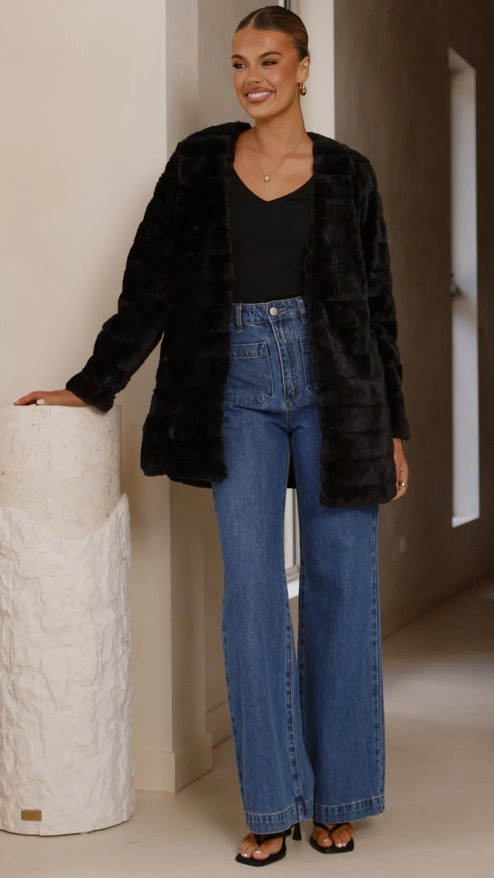 Tully Longline Jacket - Black