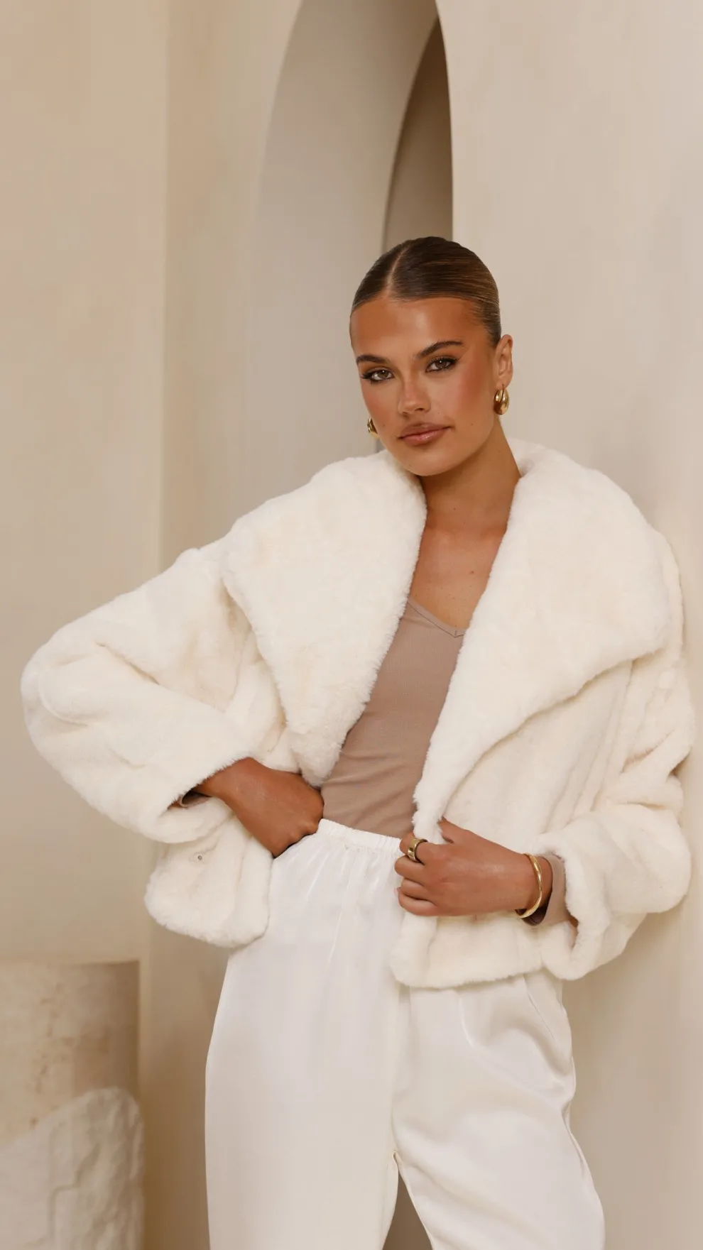 Tulum Crop Jacket - White