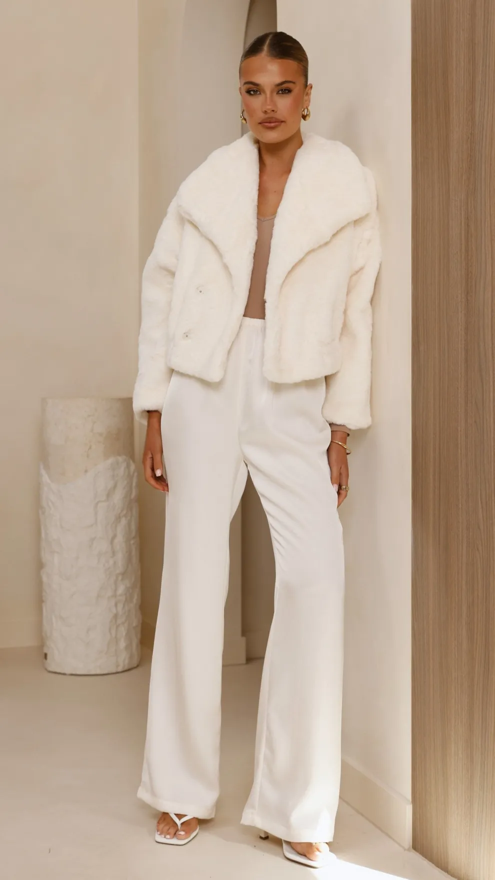 Tulum Crop Jacket - White