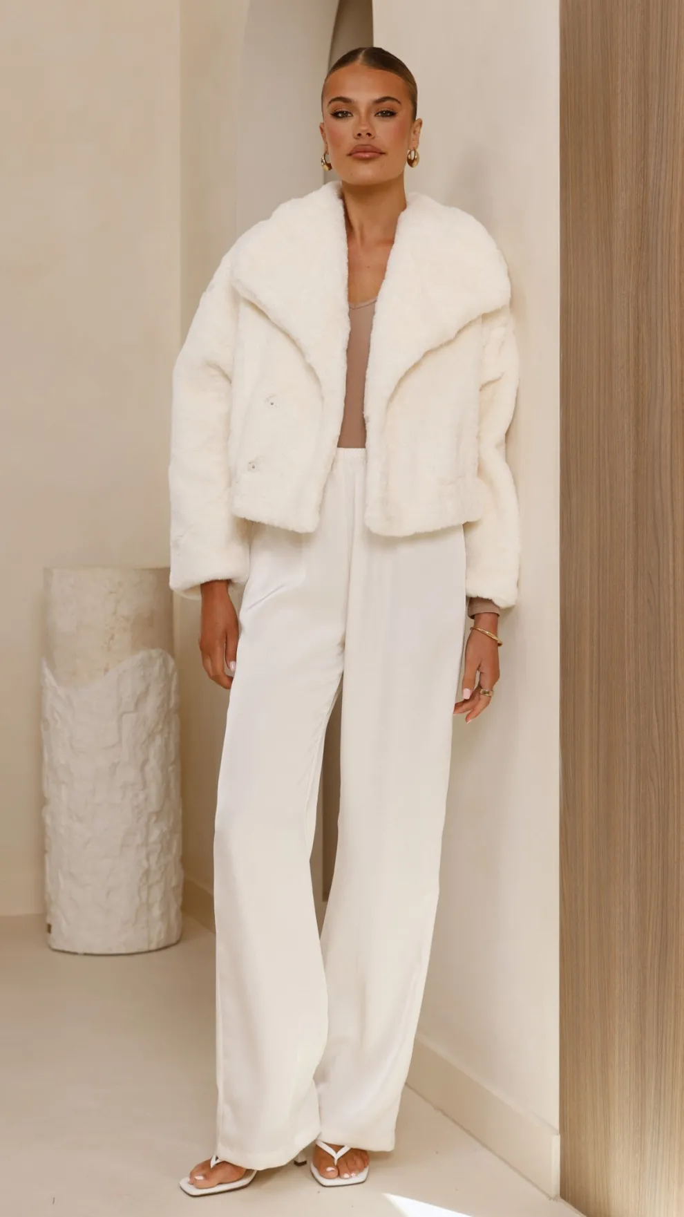 Tulum Crop Jacket - White