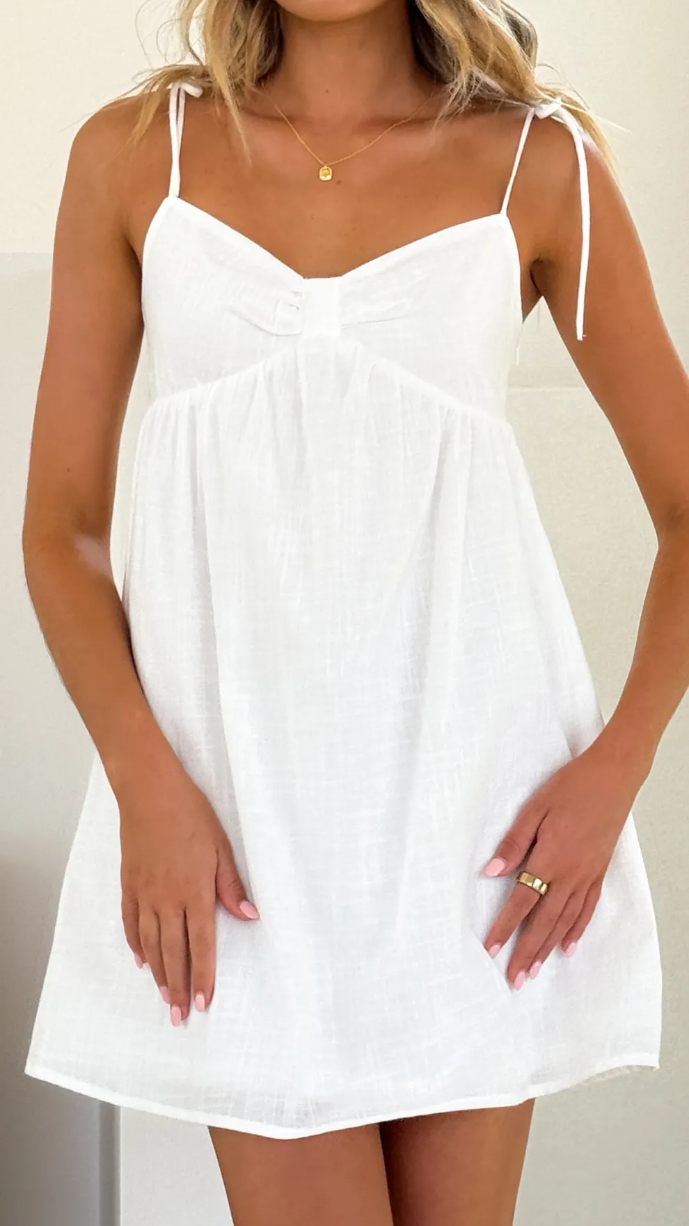 Uzi Mini Dress - White