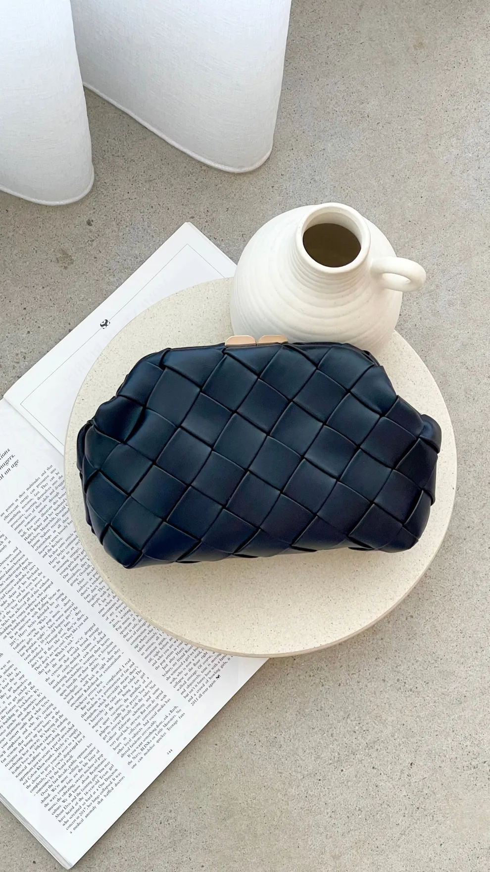 Vasanti Woven Clutch - Black