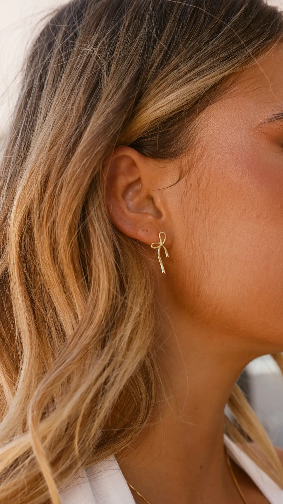 Velika Bow Earrings - Gold