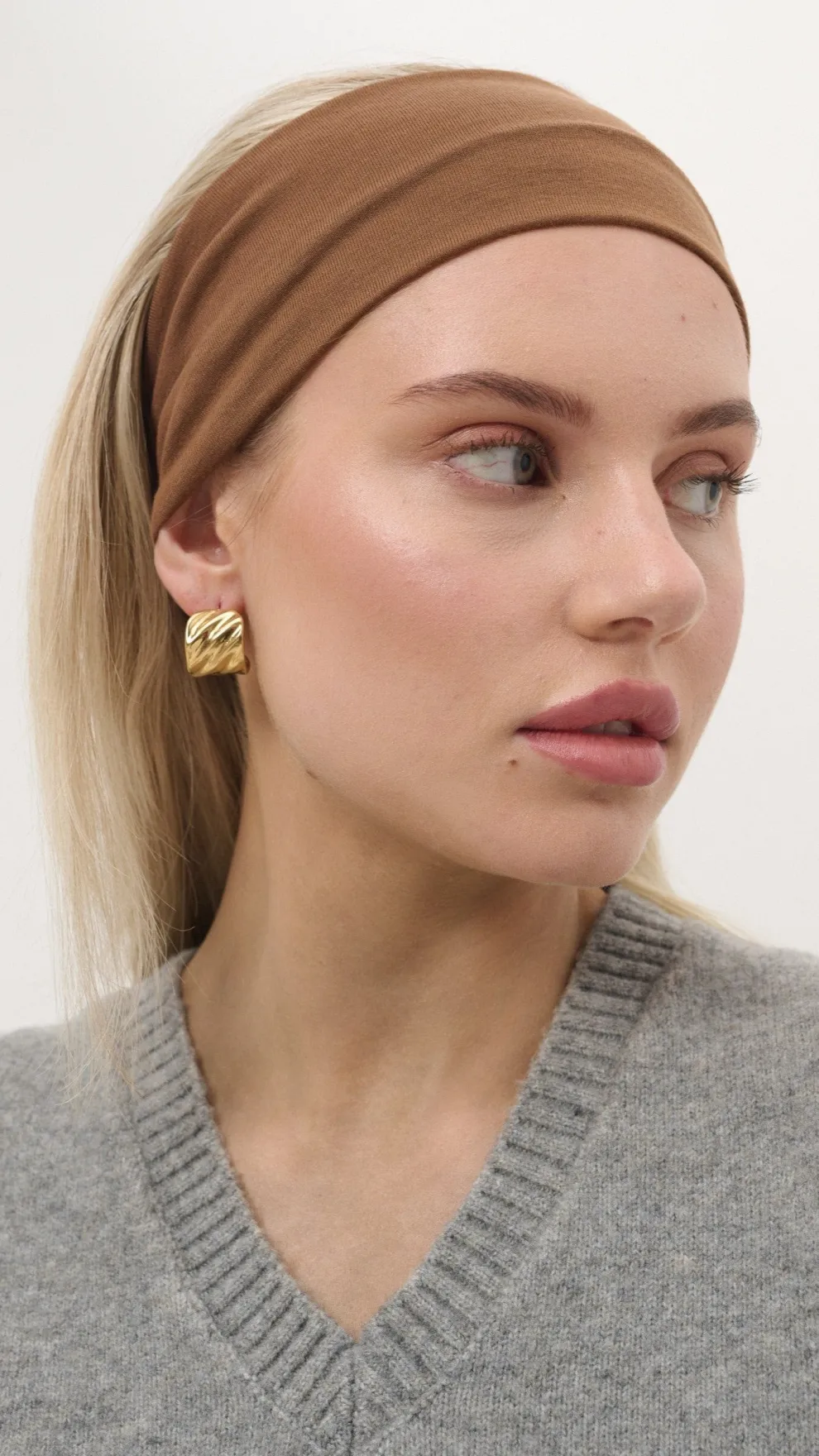 Vera Textured 18K Gold Plated Earrings - Gold