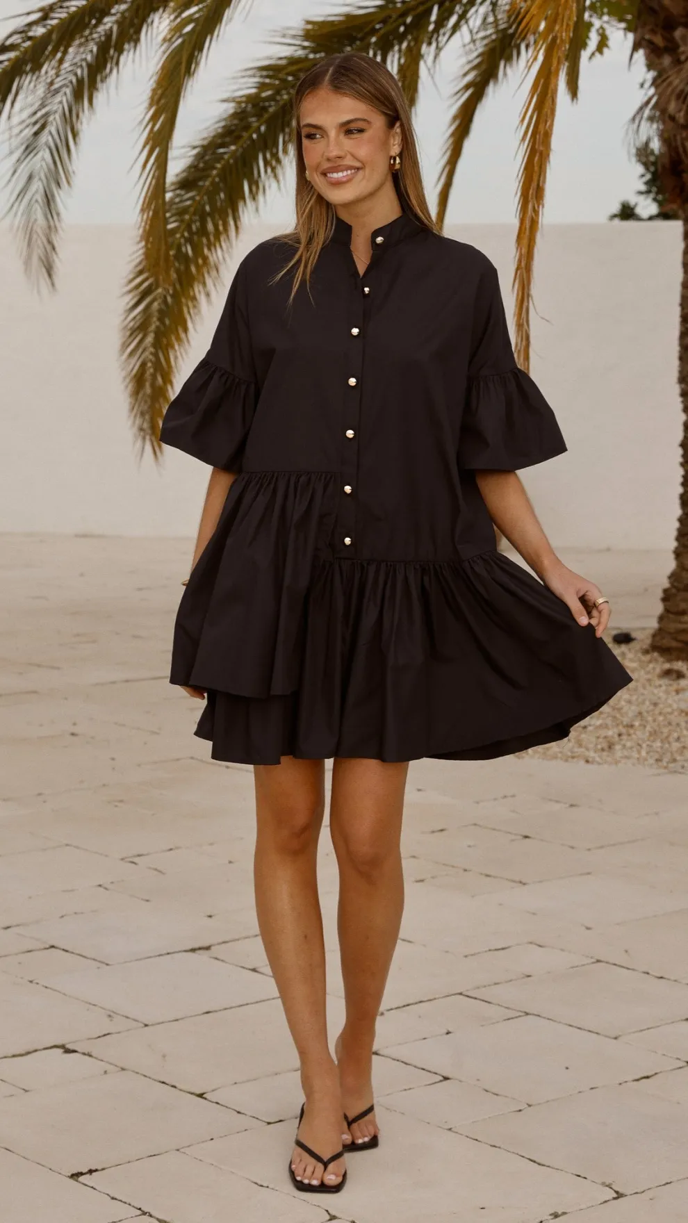 Viola Mini Dress - Black