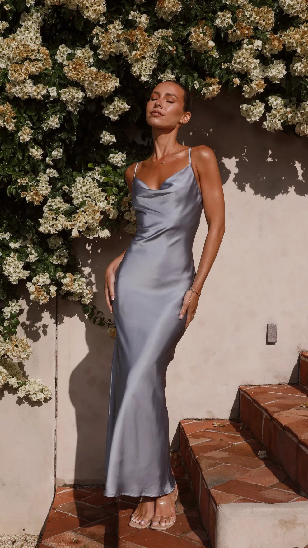 Willow Maxi Dress - Steel Blue