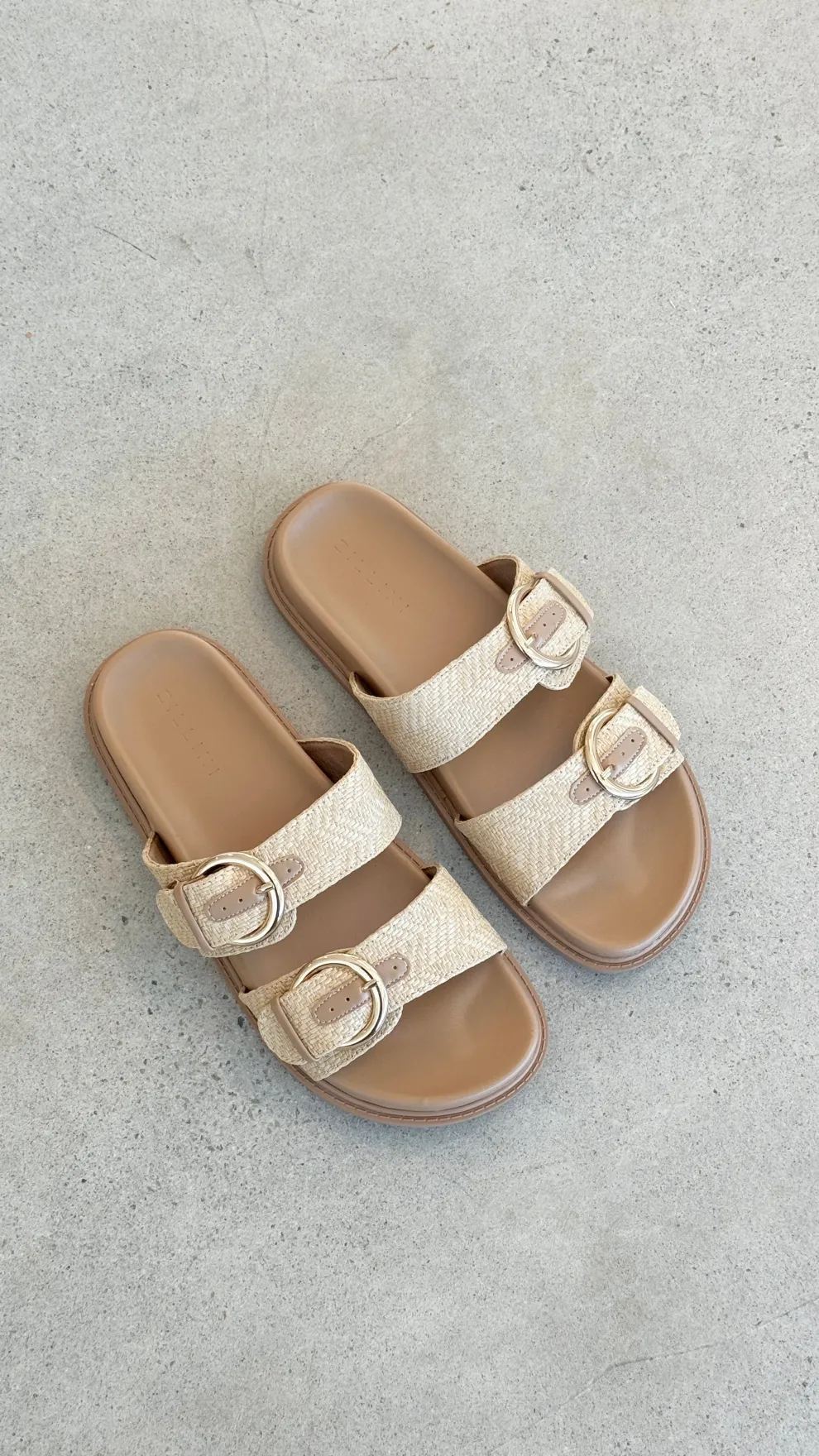 Wilmer Slides - Natural Raffia