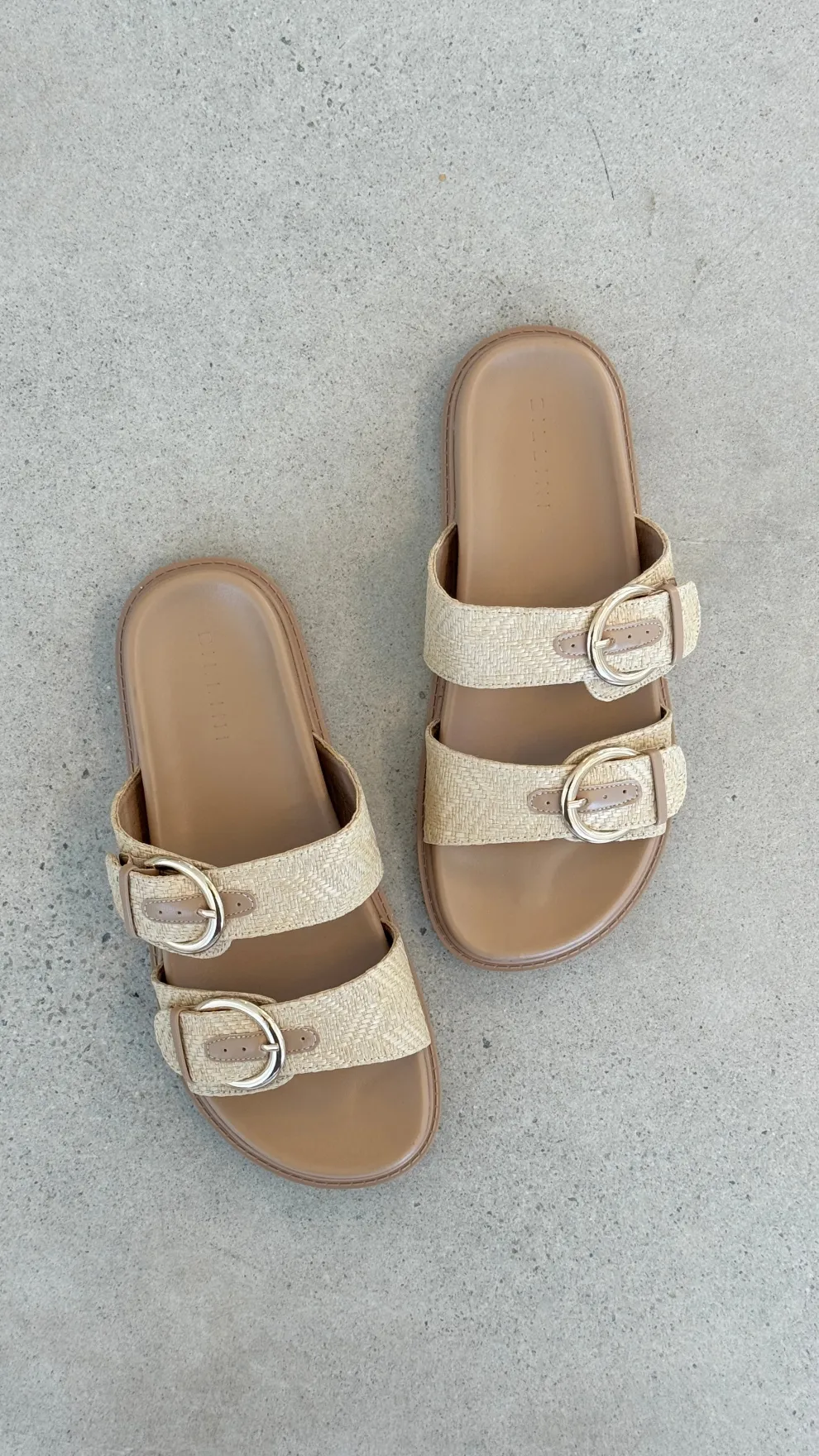 Wilmer Slides - Natural Raffia