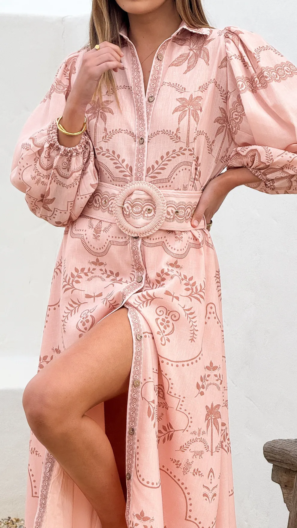 Xander Long Sleeve Maxi Dress - Blush