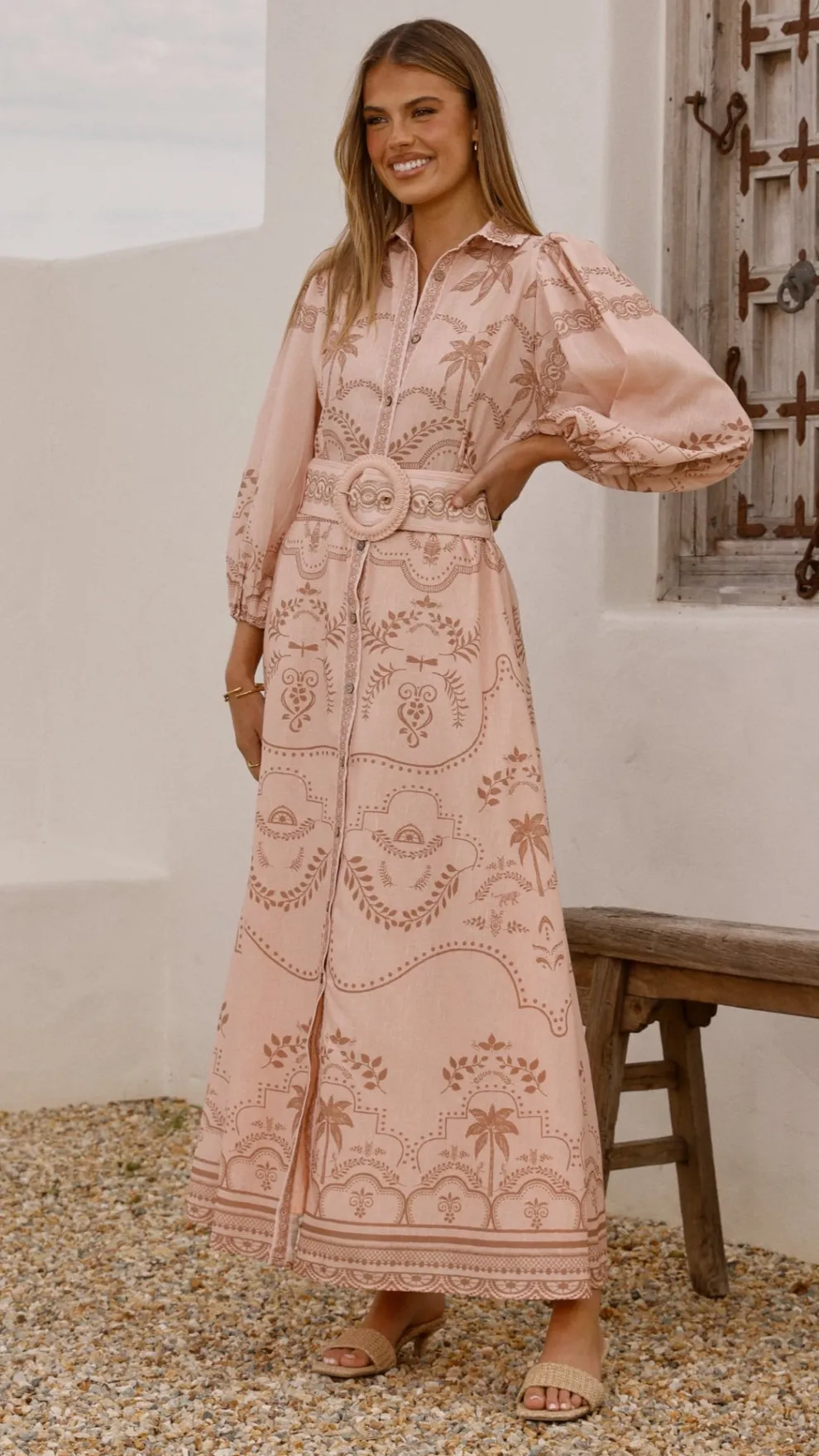 Xander Long Sleeve Maxi Dress - Blush