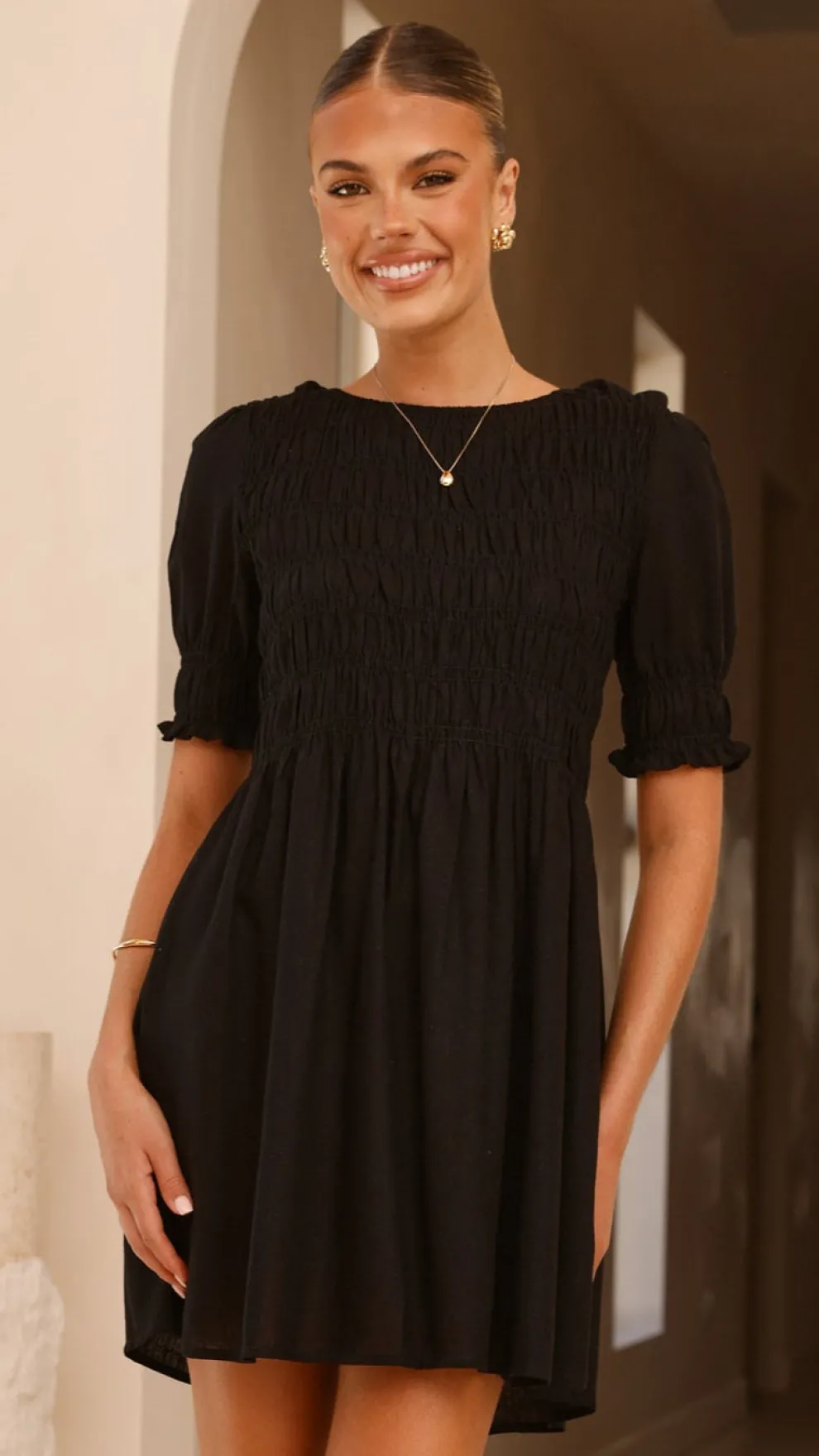 Yana Mini Dress - Black