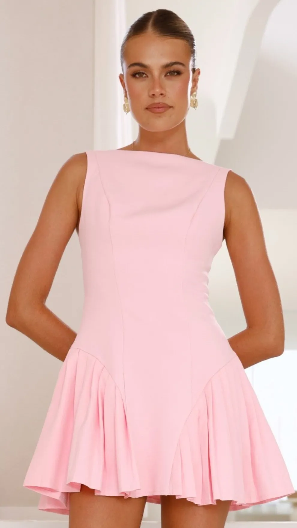 Yesim Mini Dress - Baby Pink