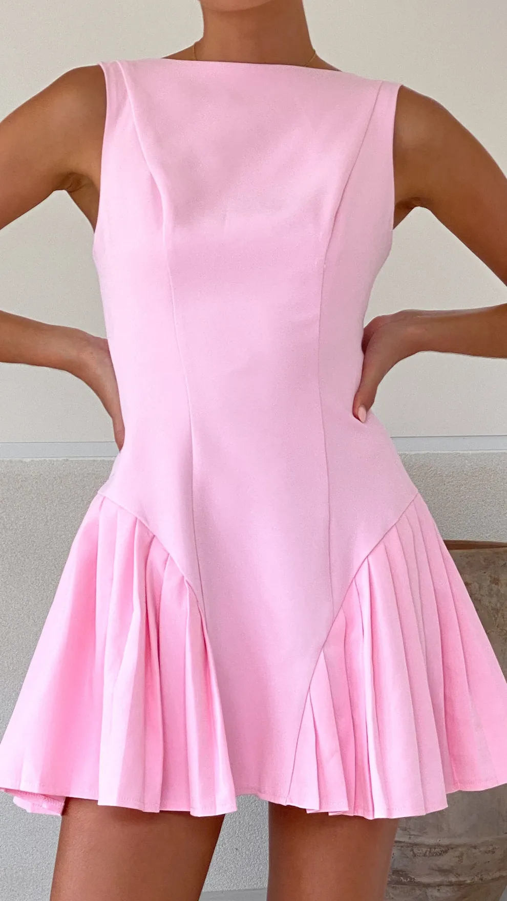 Yesim Mini Dress - Baby Pink