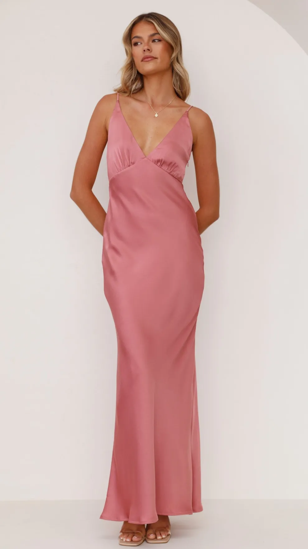 Ziah Maxi Dress - Baked Rose