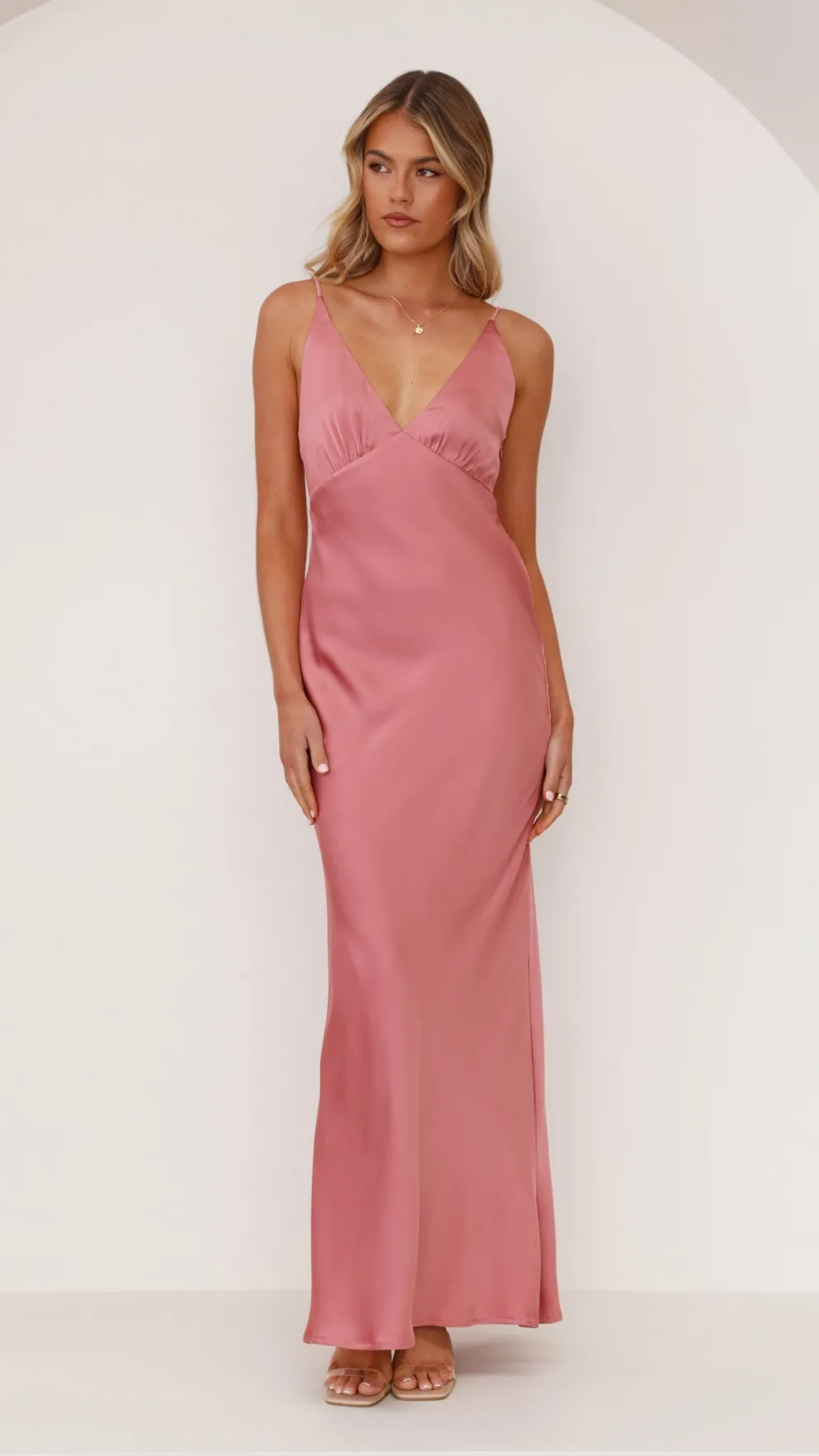 Ziah Maxi Dress - Baked Rose