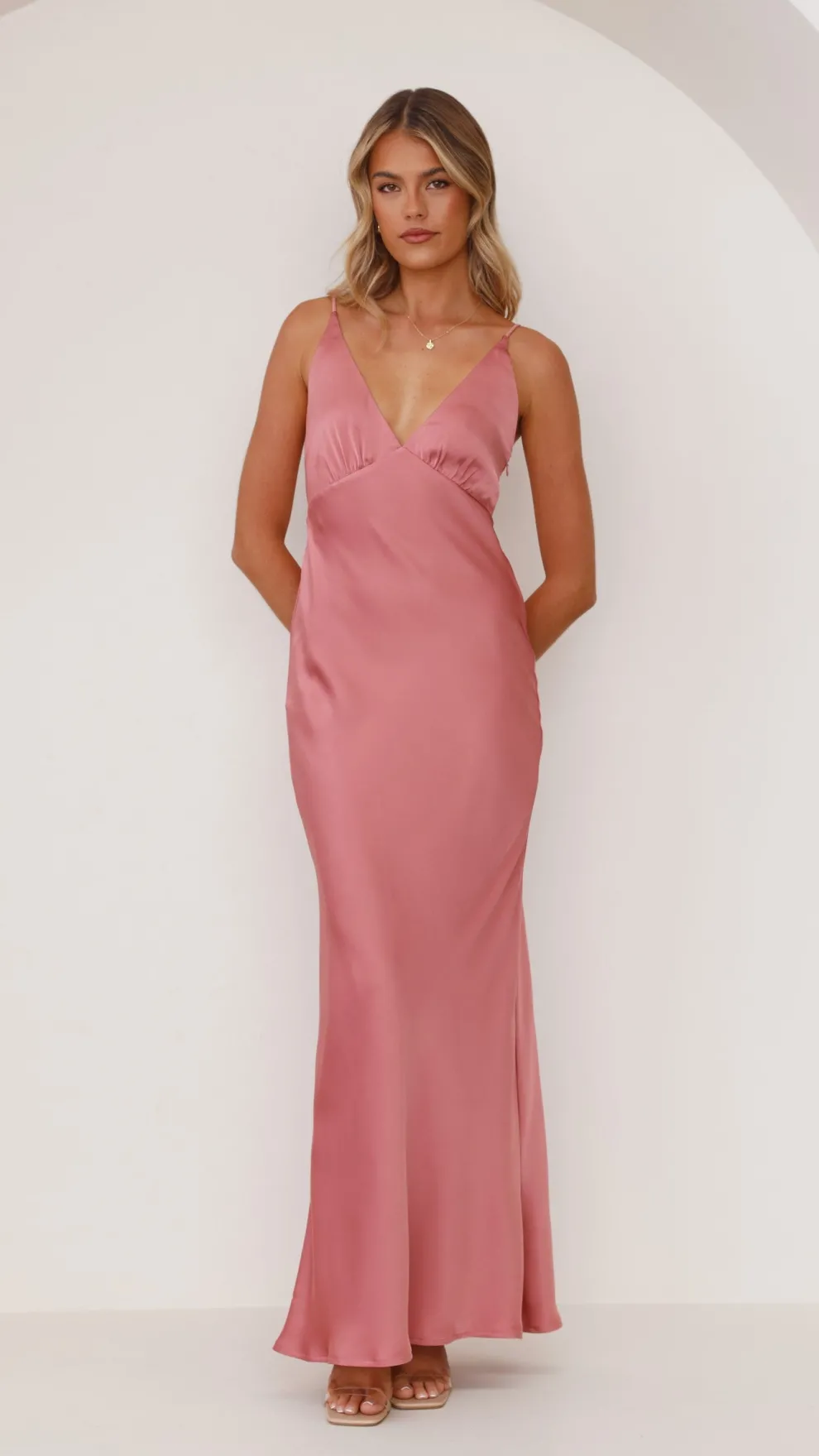 Ziah Maxi Dress - Baked Rose