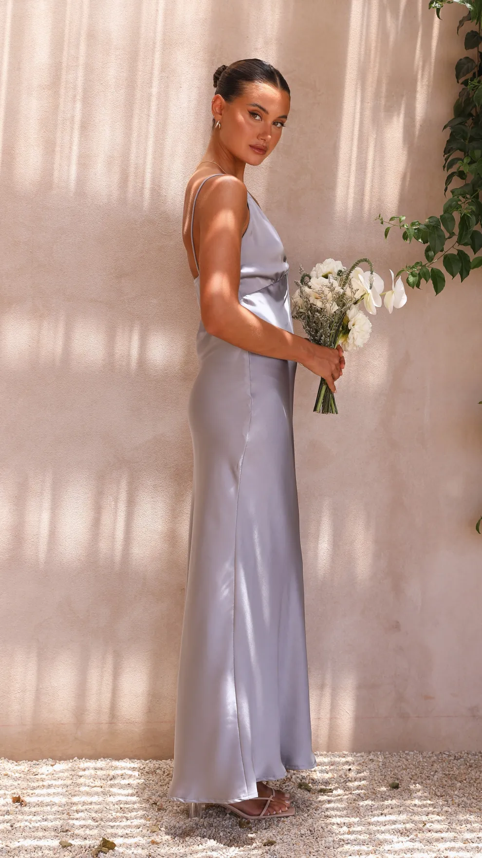 Ziah Maxi Dress - Steel Blue