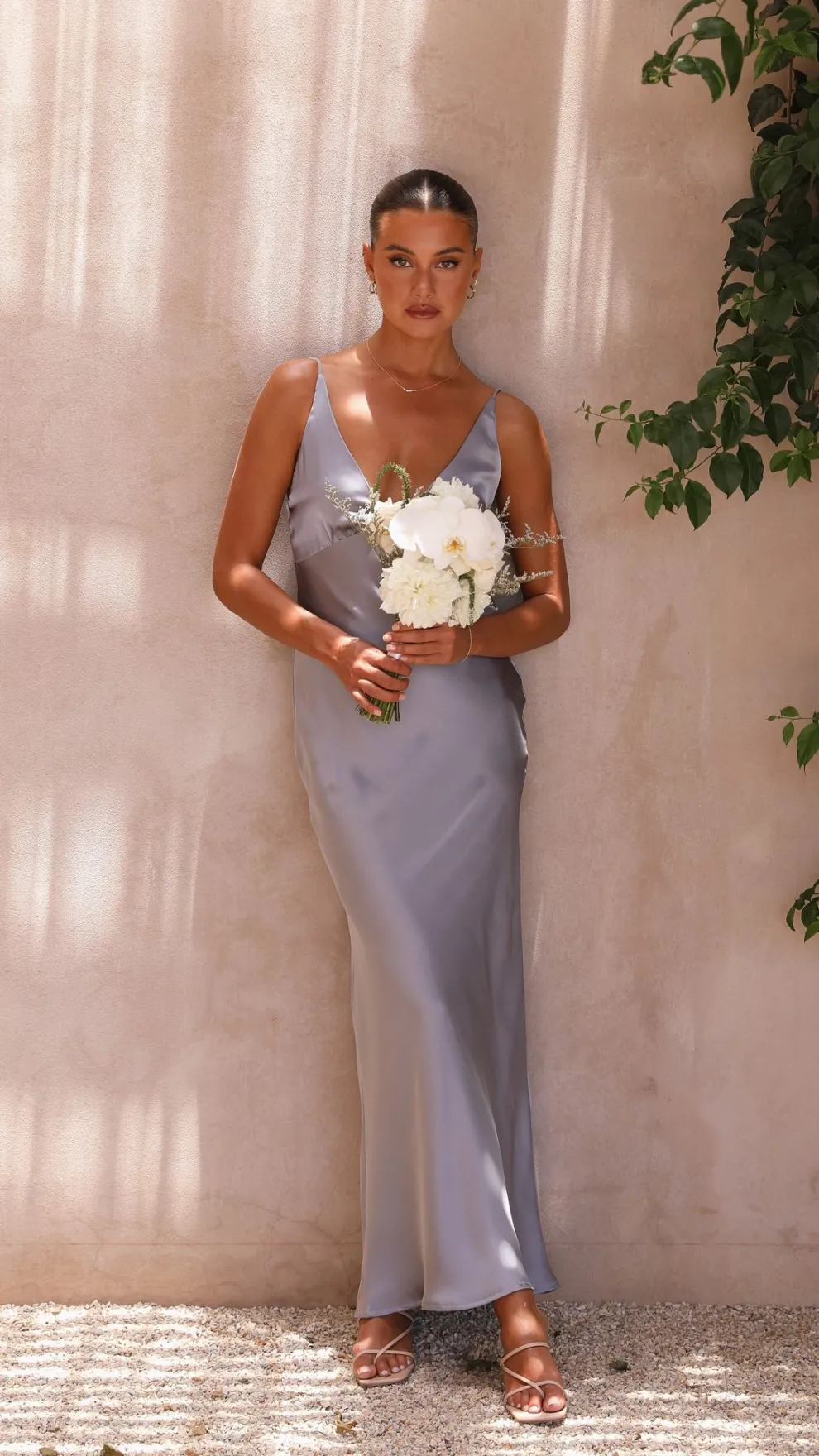 Ziah Maxi Dress - Steel Blue